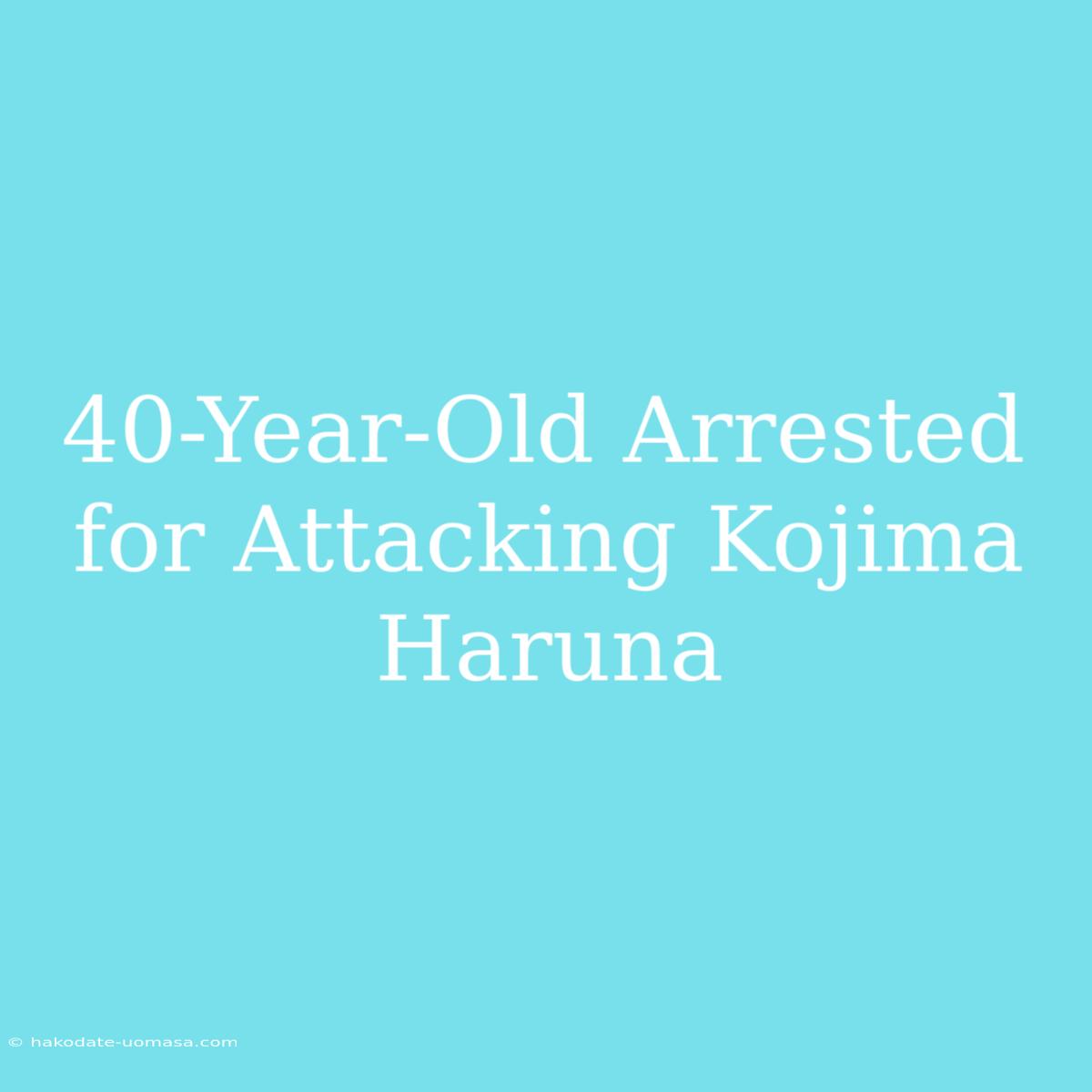 40-Year-Old Arrested For Attacking Kojima Haruna