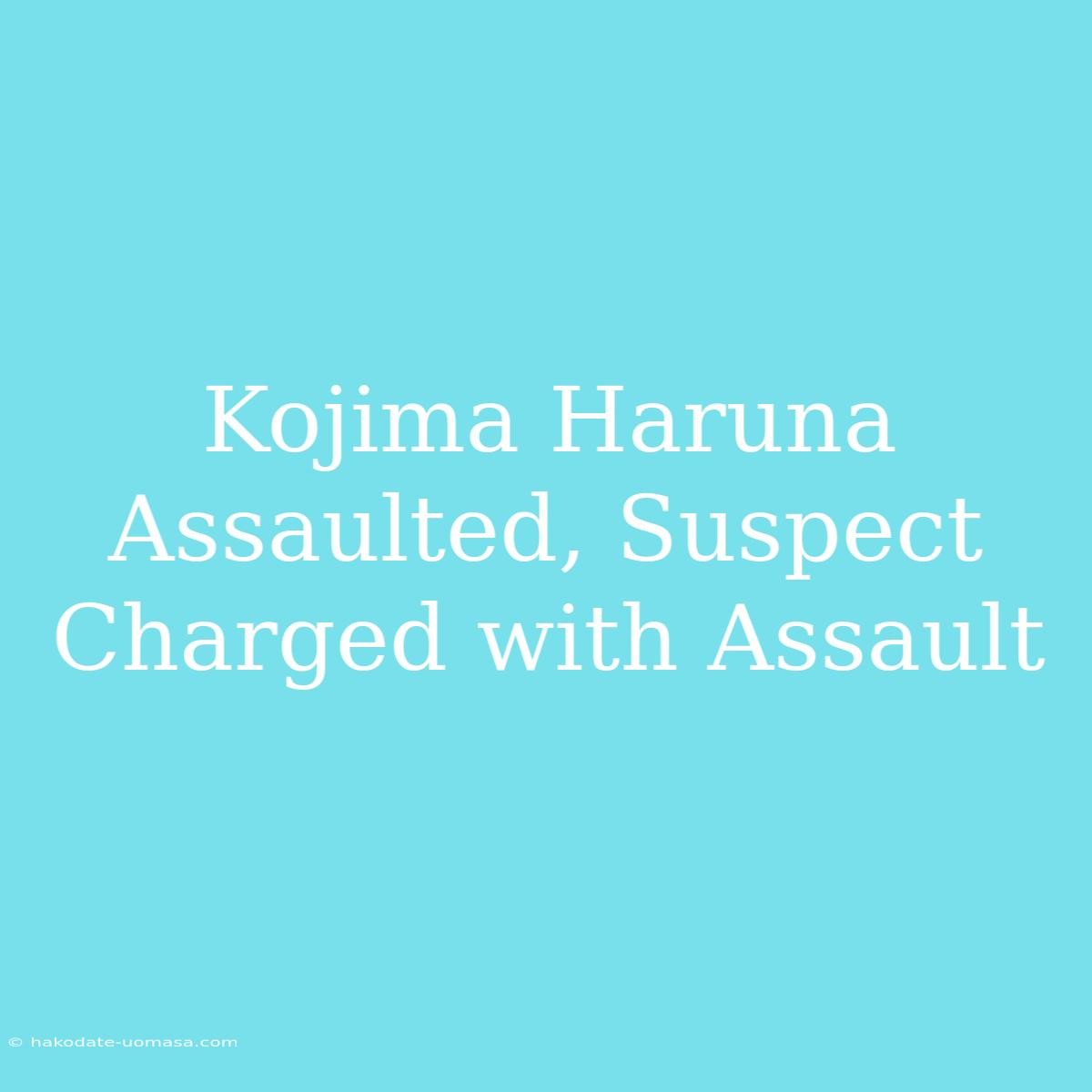 Kojima Haruna Assaulted, Suspect Charged With Assault