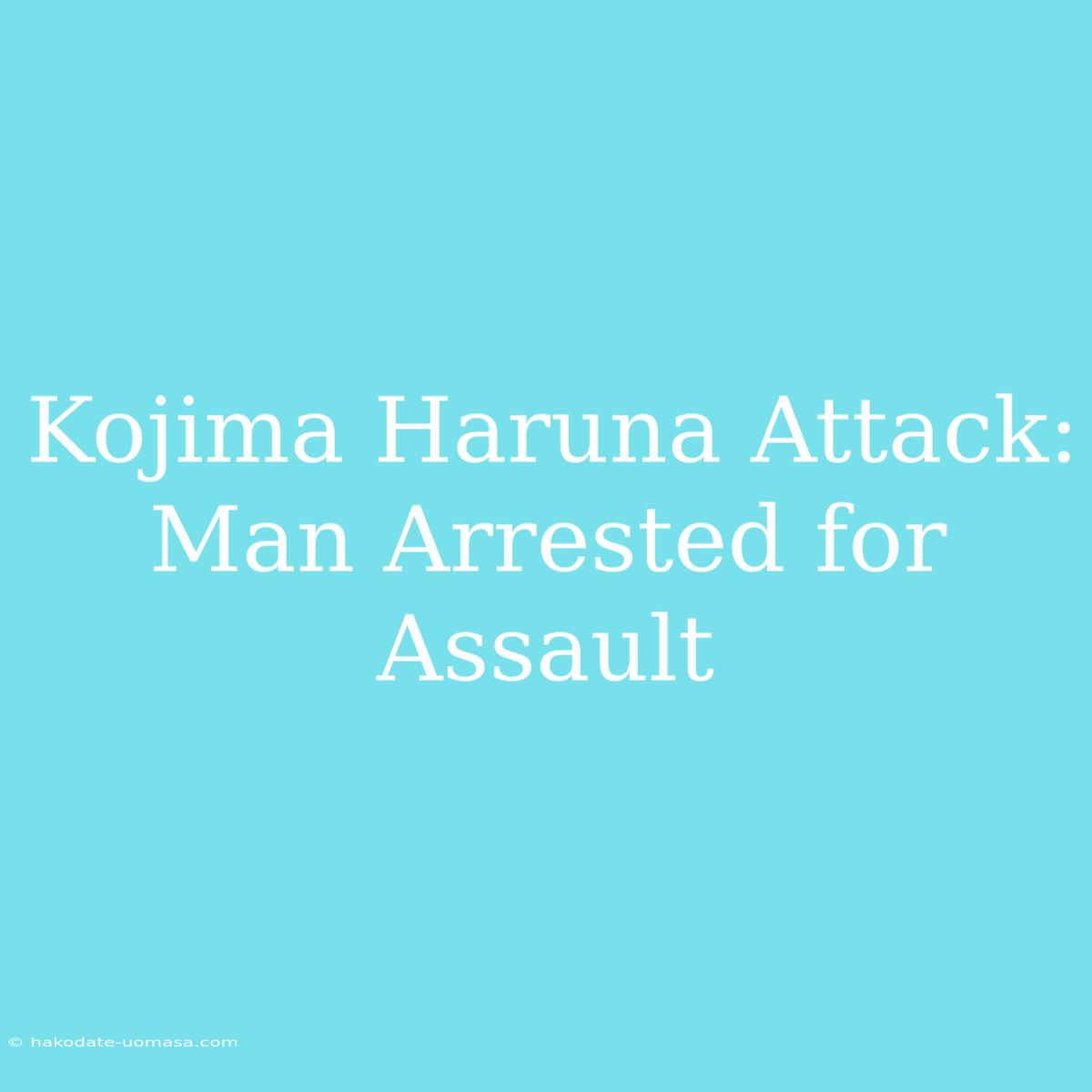 Kojima Haruna Attack: Man Arrested For Assault