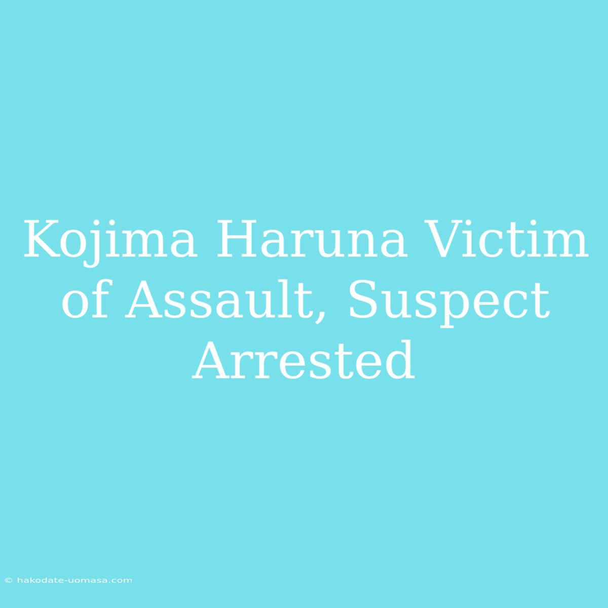 Kojima Haruna Victim Of Assault, Suspect Arrested