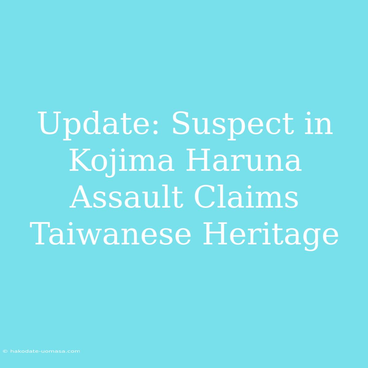 Update: Suspect In Kojima Haruna Assault Claims Taiwanese Heritage